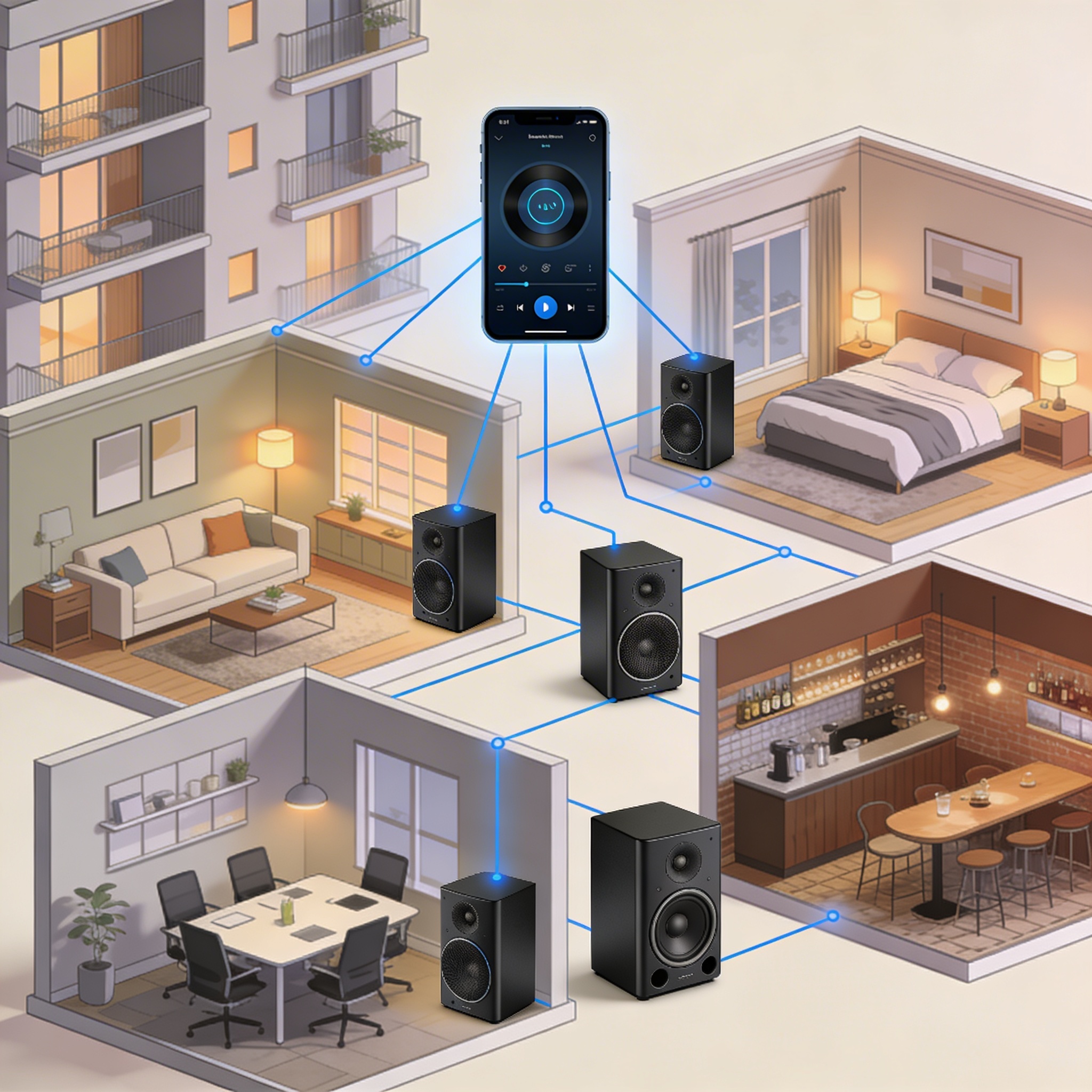 Мультирум-аудио система в жилом пространстве